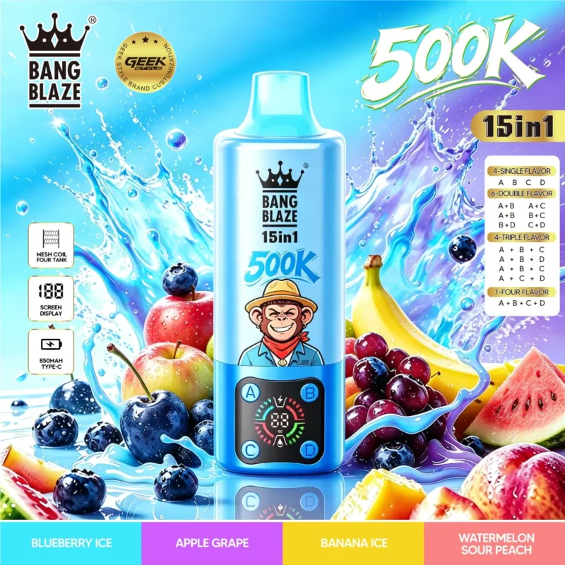 Bang Blaze 500k Rechargeable Disposable Vape detail