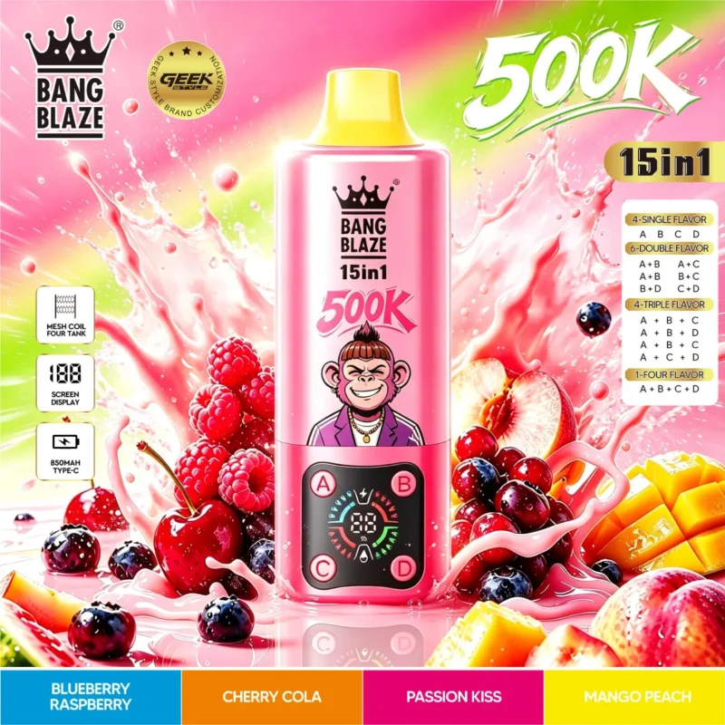 Bang Blaze 500k Rechargeable Disposable Vape design 2